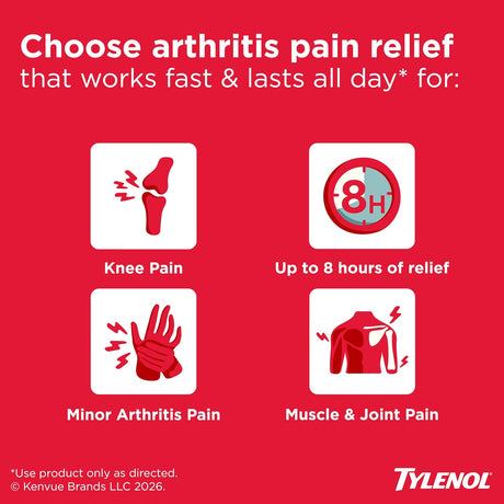 Tylenol 8 HR Arthritis Pain Extended-Release Caplets, 650 mg Acetaminophen - LL Medico
