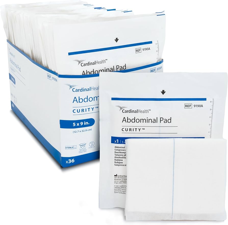 Curity Sterile Abdominal Pad, 5 x 9 Inch