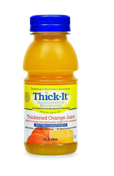 Thick-It AquaCareH20 Thickened Orange Juice, 8 oz Bottle