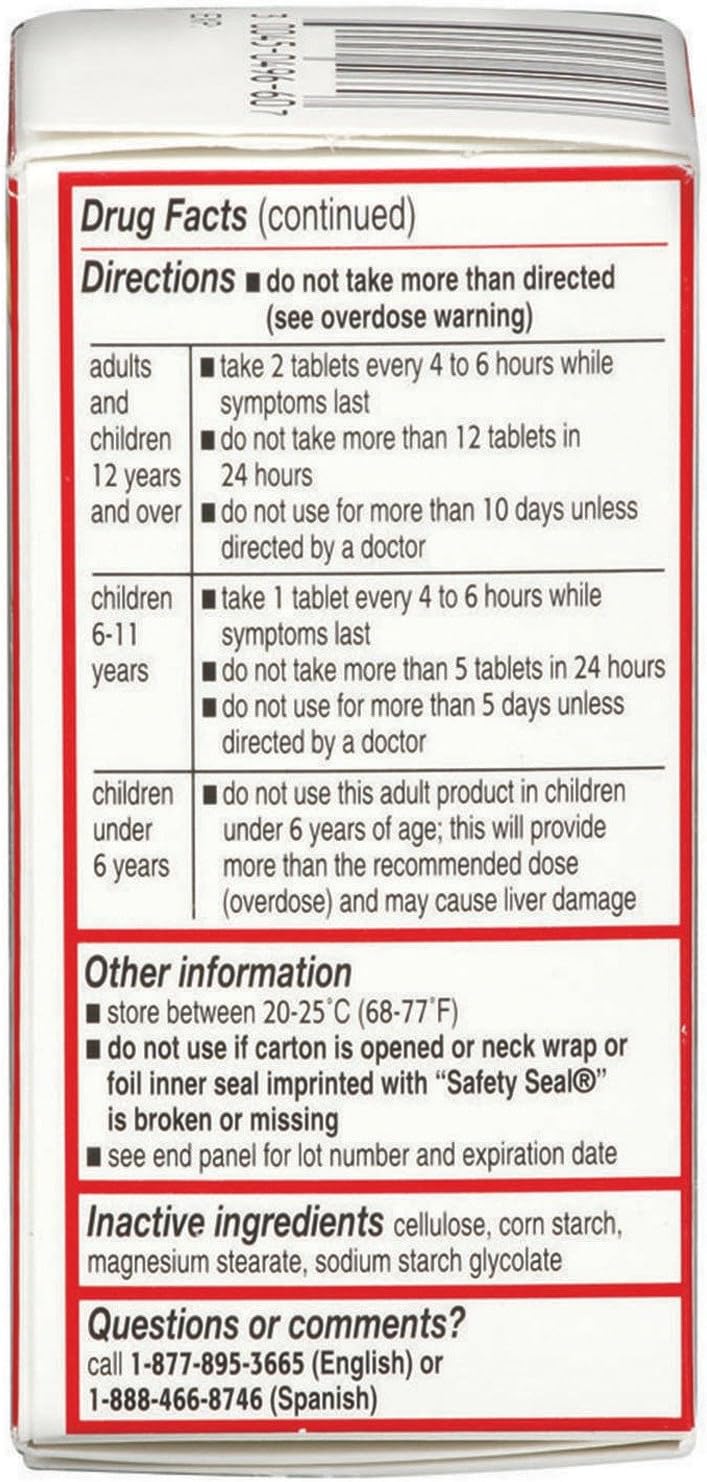 Tylenol Regular Strength Acetaminophen Pain Relief, 325 mg, Tablet - 304966000 - LL Medico
