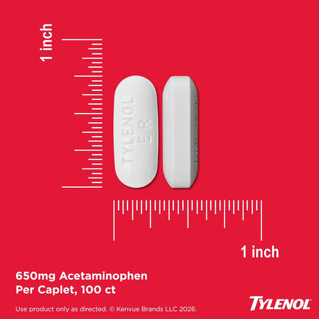 Tylenol 8 HR Arthritis Pain Extended-Release Caplets, 650 mg Acetaminophen - LL Medico