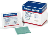 Cutimed Sorbact Antimicrobial Mesh Dressing, 4 x 4", Green, Hydropolymer / Mesh, Sterile - 7216210-Single - LL Medico