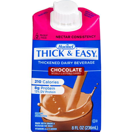 Thick-It Thick & Easy Thickened Dairy Beverage, Chocolate, Nectar Consistency, 8 oz