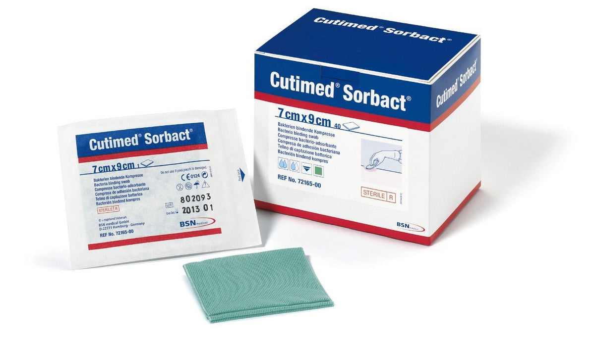 Cutimed Sorbact Hydrogel Wound Dressing, Antimicrobial Sheet, 3 x 3", Clear, Gel, Sterile - 7261112-Single - LL Medico