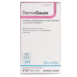 DermaRite DermaGauze Hydrogel Impregnated Gauze Dressing, Sterile - 00240E - LL Medico