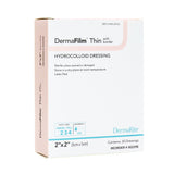 DermaFilm Thin Hydrocolloid Dressing, Square, Film Backing — 2" x 2"