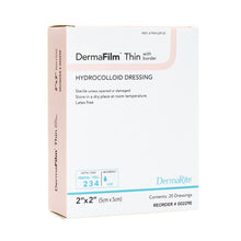 Dermarite DermaFilm Thin Hydrocolloid Dressing, Sterile, Square, Film Backing - 00229E - LL Medico