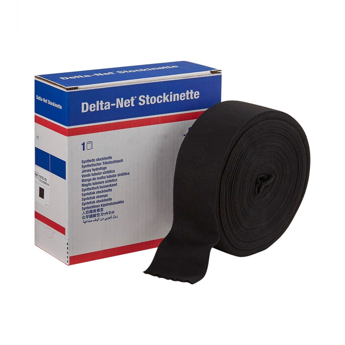 Delta-Net Tubular Stockinette, Black, Synthetic, Non-Sterile, 25 Yard - LL Medico
