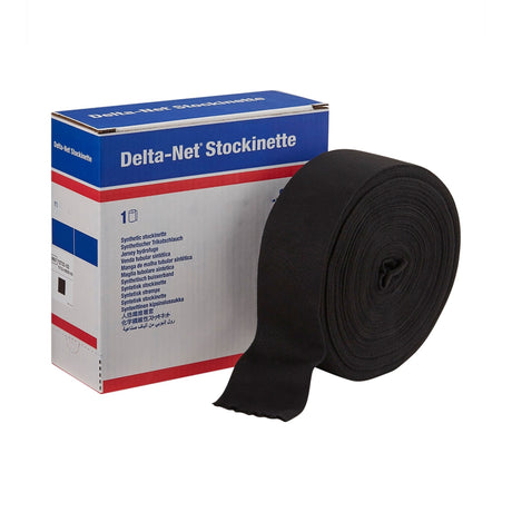 Delta-Net Tubular Stockinette, Black, Synthetic, Non-Sterile, 25 Yard - LL Medico