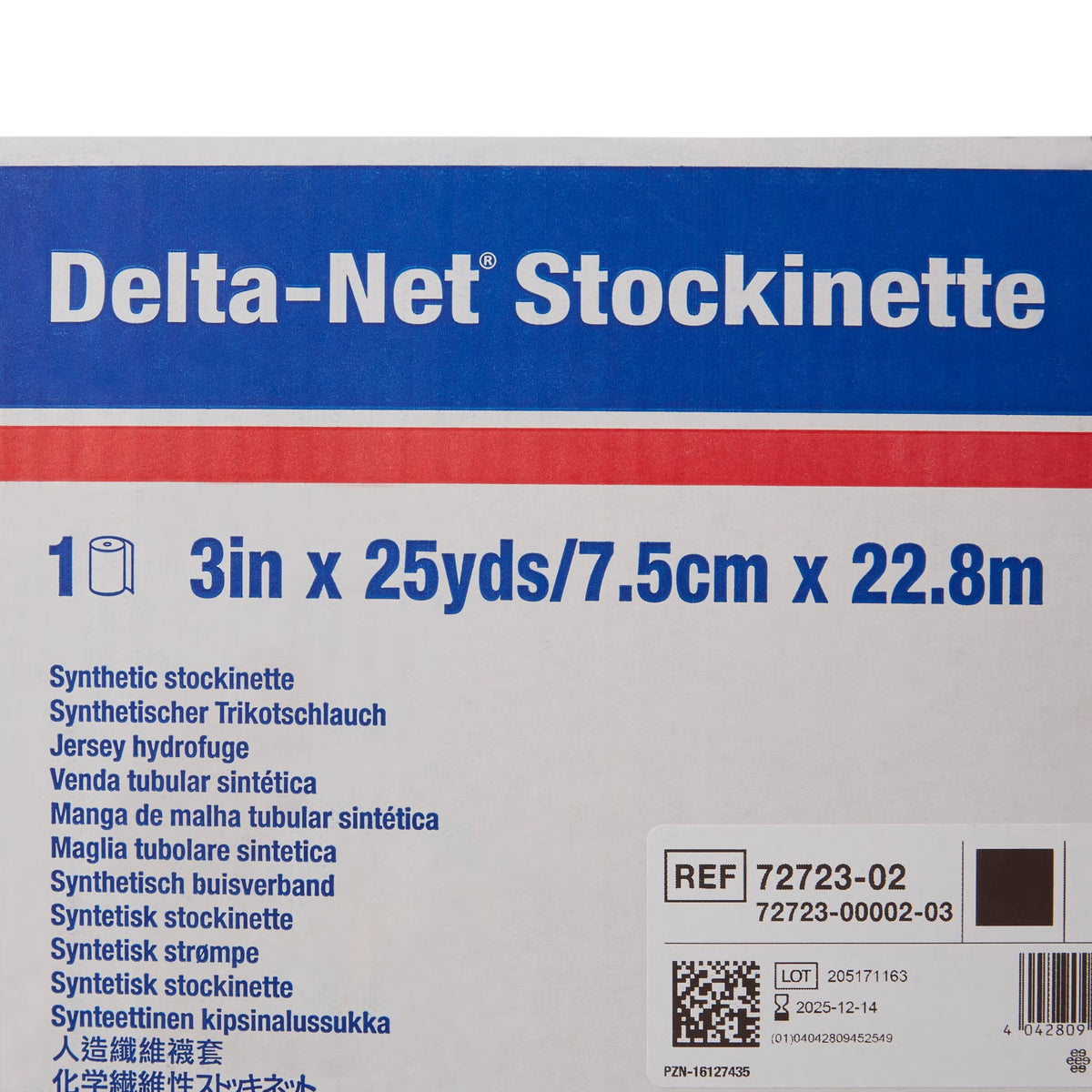 Delta-Net Tubular Stockinette, Black, Synthetic, Non-Sterile, 25 Yard - LL Medico