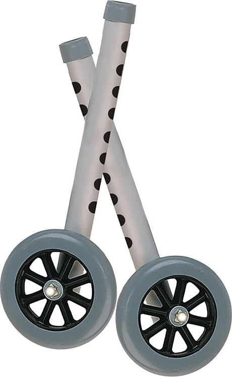 Drive Extended Height Walker Extension Legs with Wheels, 5" - 10108WC - LL Medico