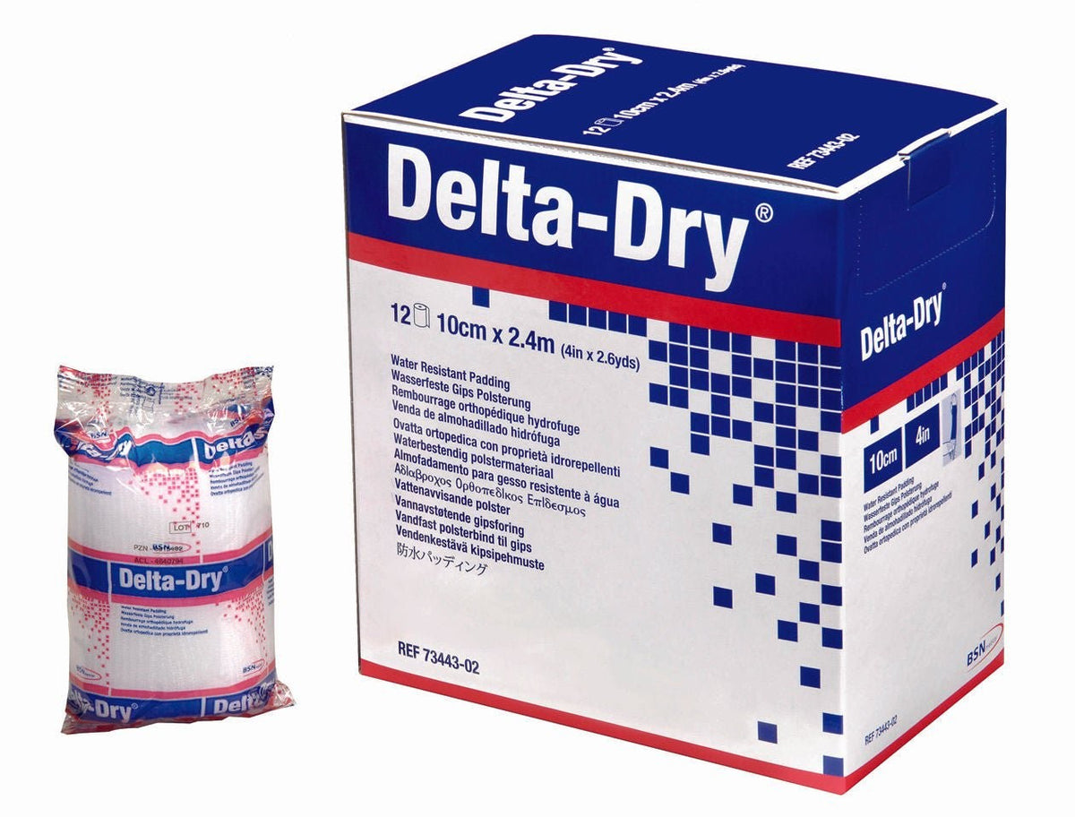 Delta-Dry Cast Padding, Undercast Water Resistant, White, Synthetic, Nonsterile - LL Medico