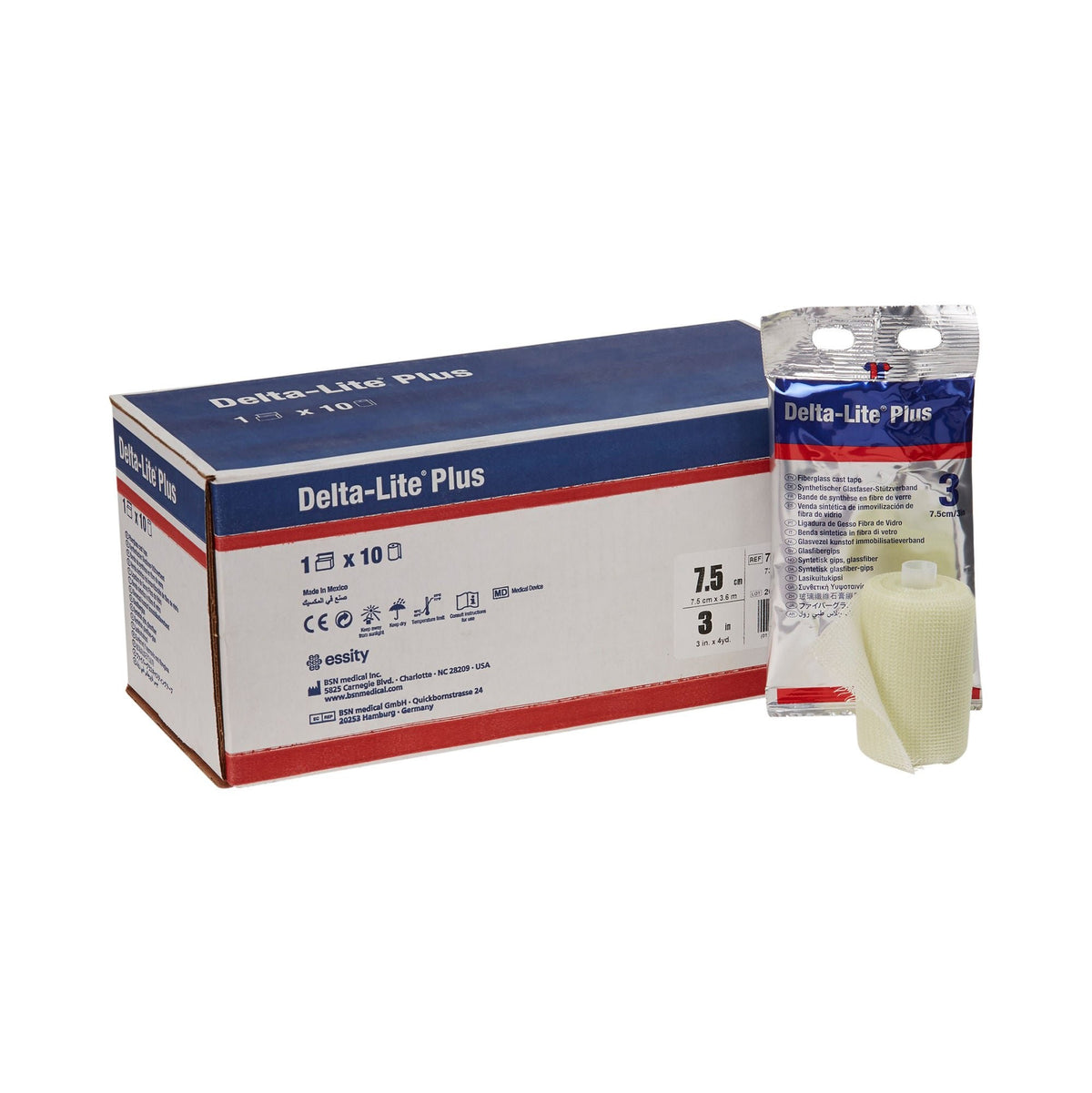 Delta-Lite Plus Cast Tape, White, Fiberglass / Resin, 12' - LL Medico
