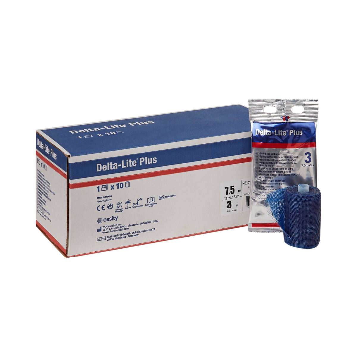 Delta-Lite Plus Cast Tape, Deep Blue, Fiberglass - Resin - LL Medico