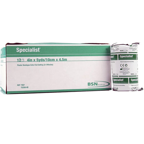 Specialist Plaster Bandage, Extra Fast Set 2-4 Min, White, Plaster of Paris, 15' Length - LL Medico