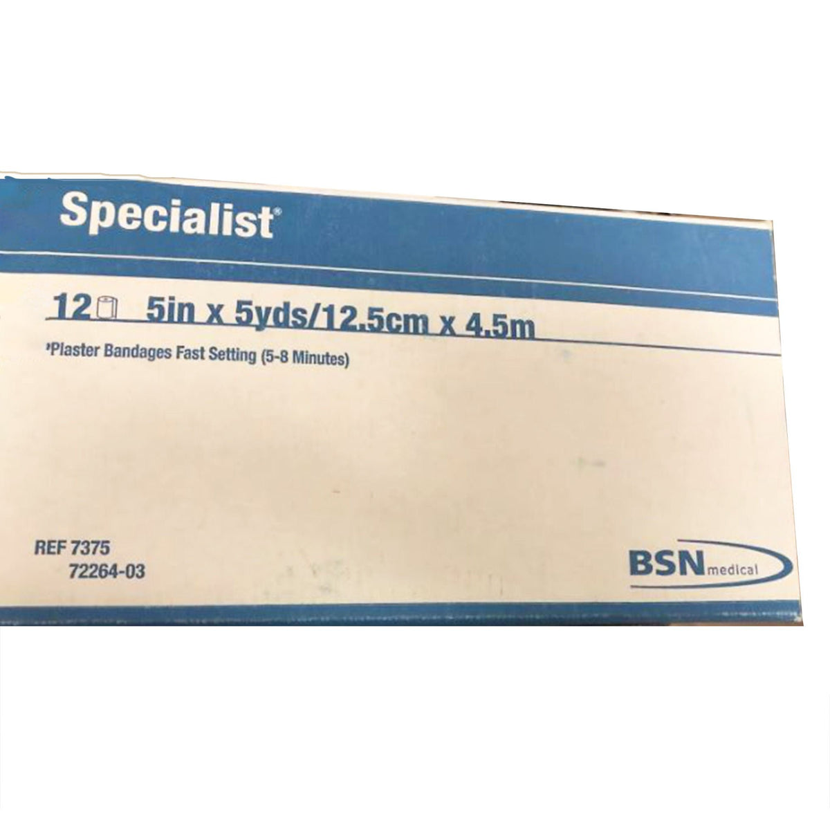 Specialist Plaster Bandage, Blue Fast Set 5-8 Min, Plaster of Paris, 15' Length - LL Medico