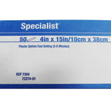 Specialist Plaster Splint, Fast Set 5-8 Min, 4 x 15", Plaster of Paris, White - 7394-Single - LL Medico