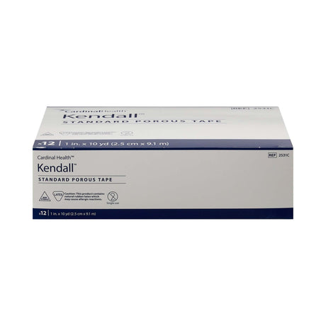 Kendall Standard Porous Cloth Medical Tape, White, Non-Sterile, 1" x 10 Yard - 2531C - LL Medico