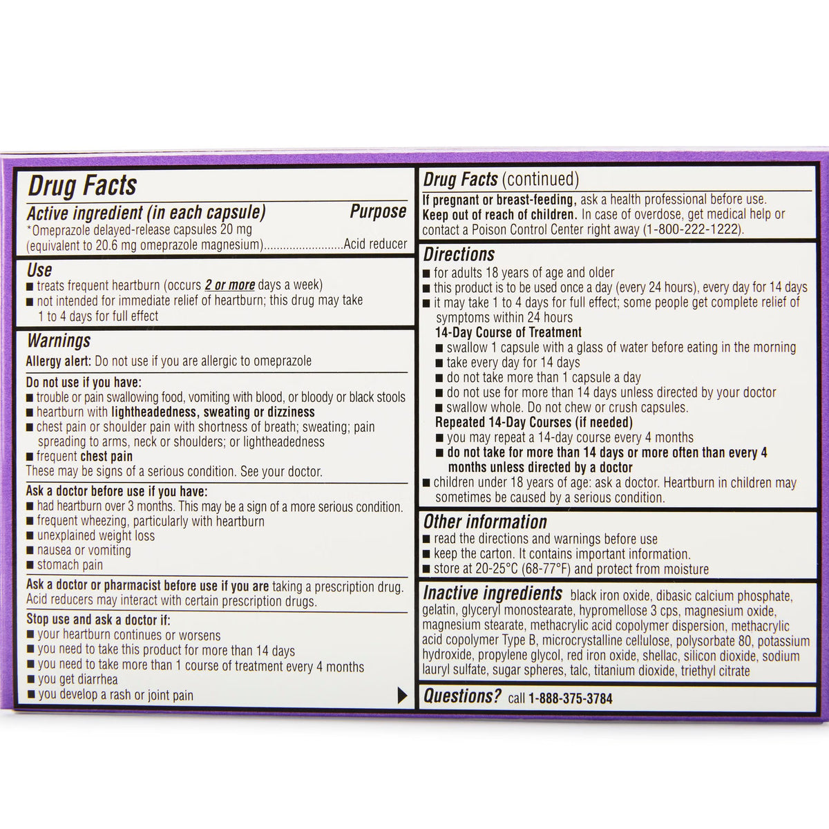 Geri-Care Omeprazole Delayed-Release Capsules, 20.6 mg, Acid Reducer - 760-42-GCP - LL Medico