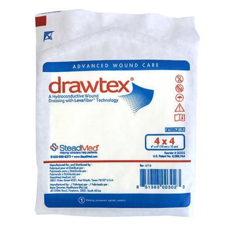 Drawtex Hydroconductive Wound Dressing, Square — 4" x 4"
