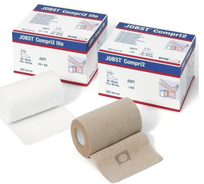 JOBST Compri2, Two-Layer Compression Bandage System, No Closure, Tan, Elastic / Nonwoven, Nonsterile, 40 mmHg, 9.75 to 12.5" Length - 7627101-Single - LL Medico