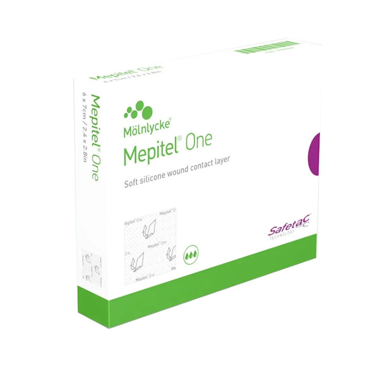 Mepitel One Wound Contact Layer Dressing, 2 x 3 Inch