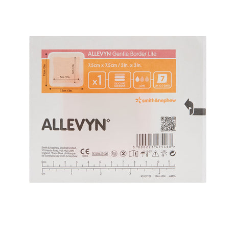 Smith & Nephew Allevyn Gentle Border Lite Thin Foam Dressing, Square Sterile — 3" x 3"