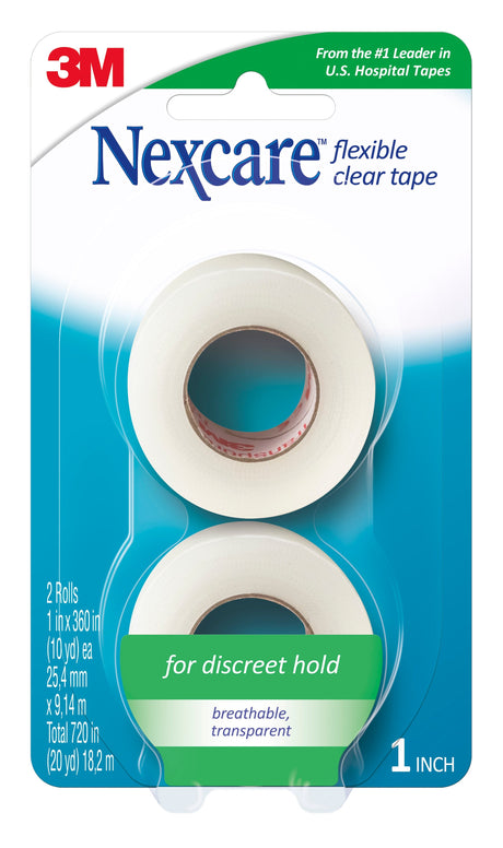 3M Nexcare Flexible Clear Tape, Non-Sterile, 1" x 10 Yard - 771-2PK - LL Medico