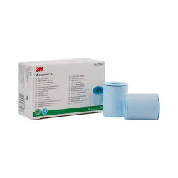 3M Micropore S Silicone Surgical Tape, Blue, 2 In x 5.5 Yd - 2770-2 - LL Medico