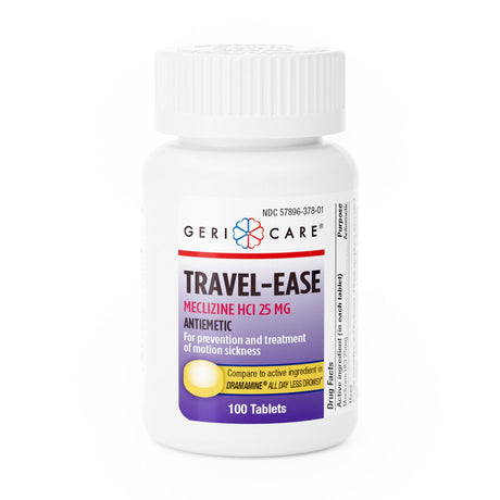 Geri-Care Travel-Ease Meclizine Nausea Relief Tablets, 25 mg