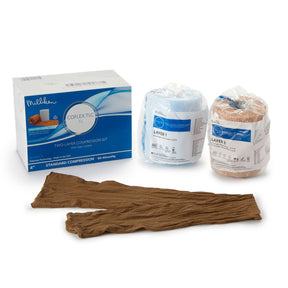 CoFlex TLC XL with Indicators, Two-Layer Compression Bandage System, 4" x 5.4 yd / 4" x 7 yd, Tan, Foam / Fabric, Non-Sterile, 30 to 40 mmHg - 7800TLC-XL-Box - LL Medico