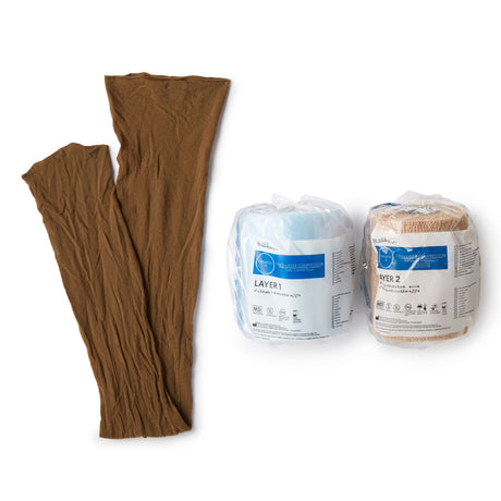 CoFlex TLC XL with Indicators, Two-Layer Compression Bandage System, 4" x 5.4 yd / 4" x 7 yd, Tan, Foam / Fabric, Non-Sterile, 30 to 40 mmHg - 7800TLC-XL-Box - LL Medico