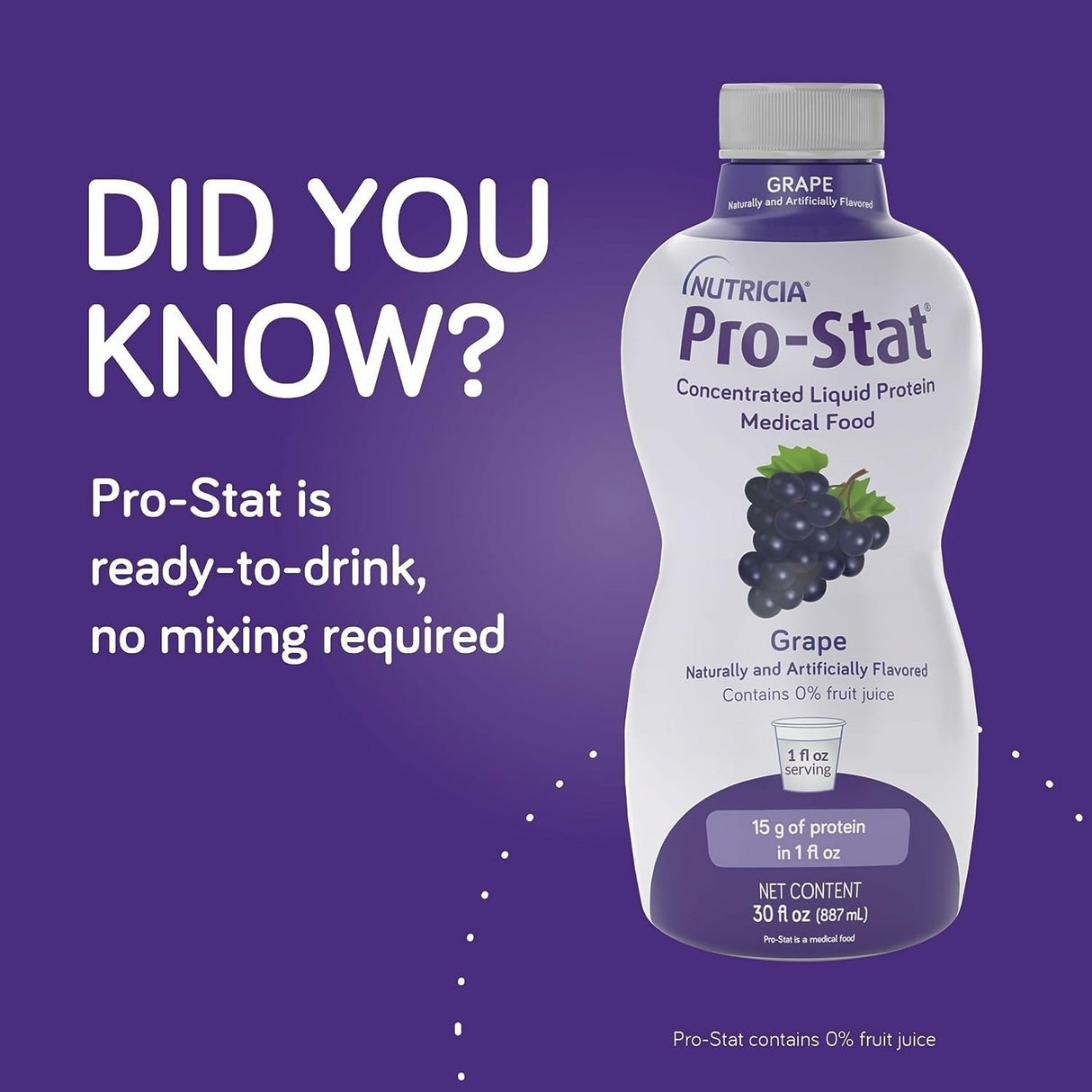 Pro-Stat Liquid Protein Supplement, Grape, 30 oz