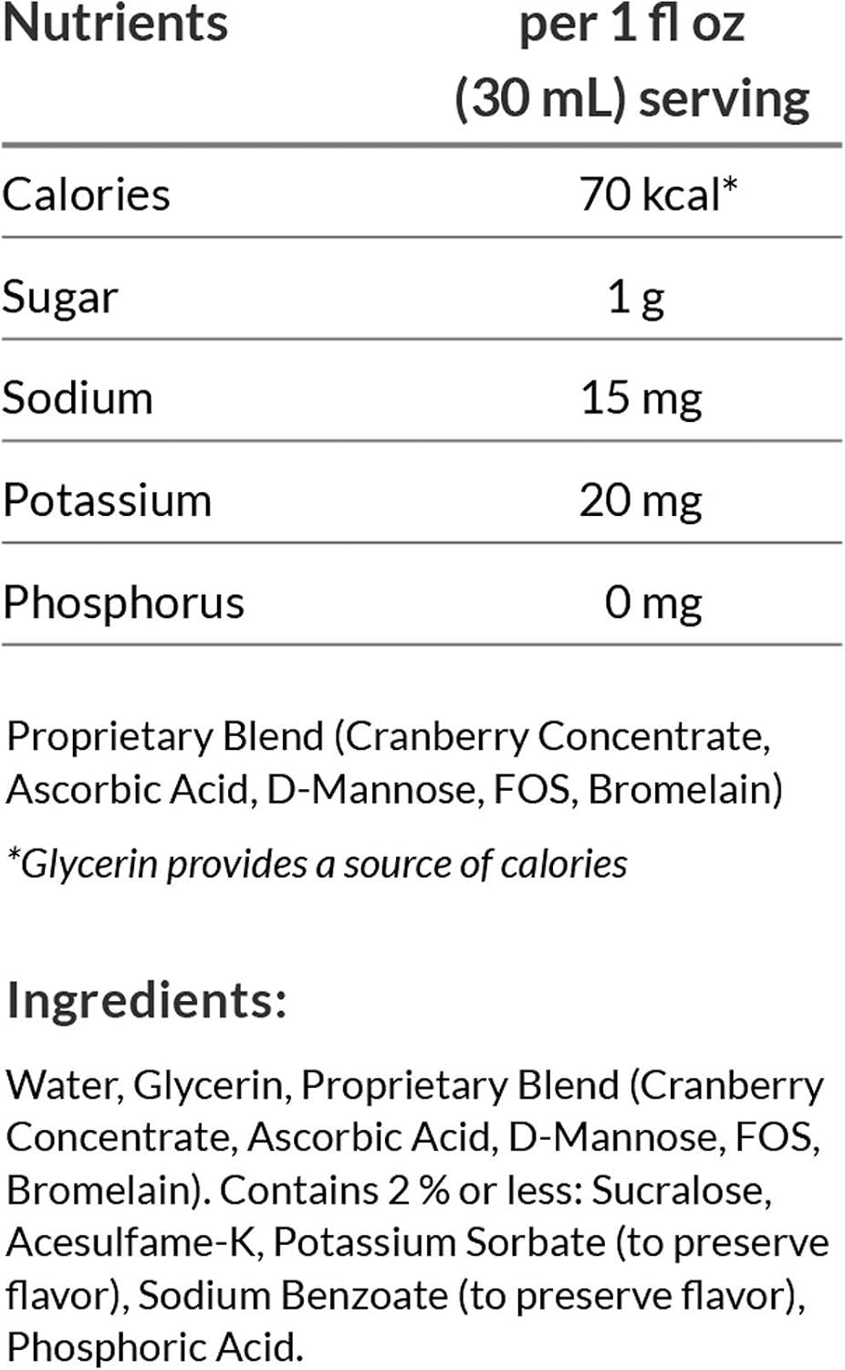 UTI-Stat Oral Supplement, Cranberry, 1 oz