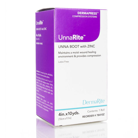 UnnaRite Unna Boot with Zinc Oxide, Non-Sterile, 4" x 10 Yard - 78410Z - LL Medico