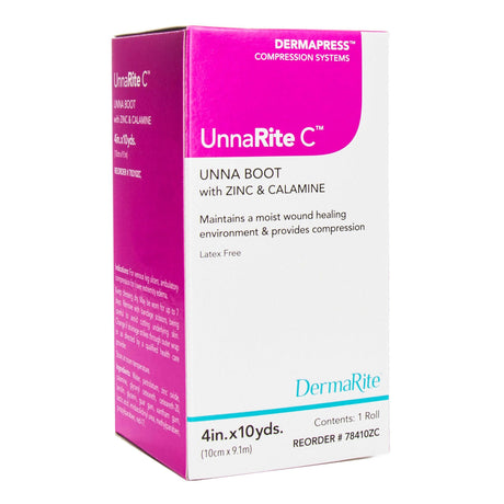UnnaRite C Unna Boot with Calamine and Zinc Oxide, 4 Inch x 10 Yard