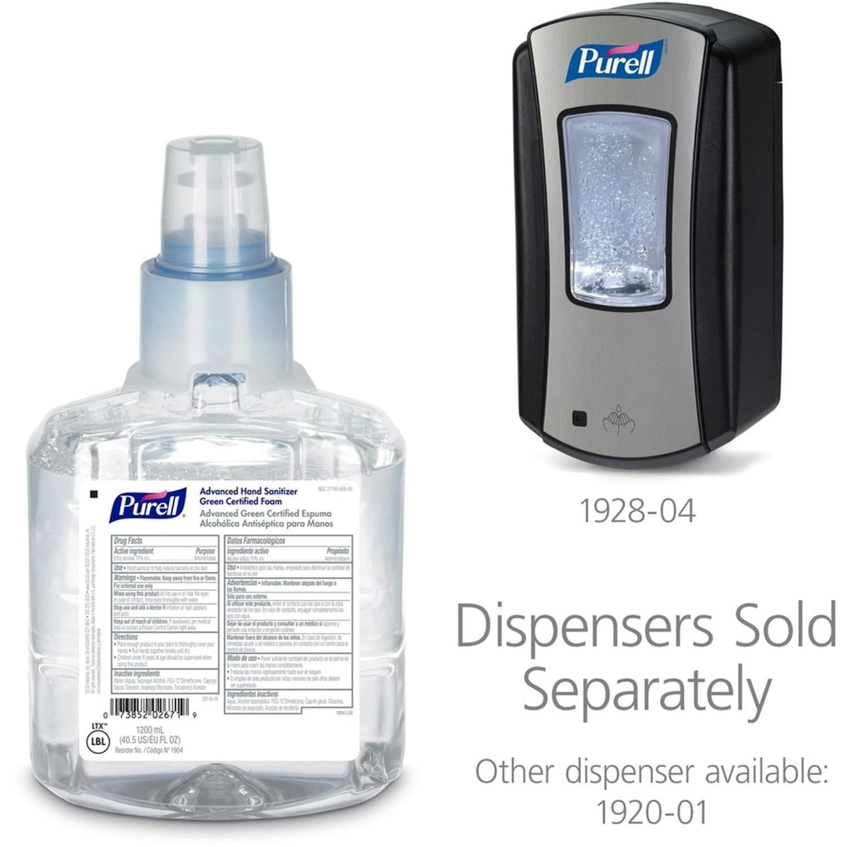 Purell Advanced Green Certified Hand Sanitizer Foaming Gel, 1200 mL Dispenser Refill Bottle