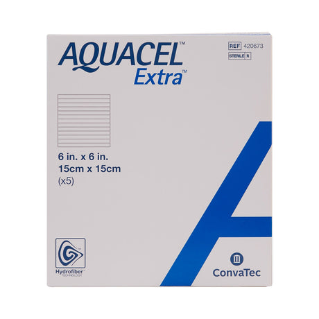 ConvaTec Aquacel Extra Gelling Fiber Wound Dressing, Square Sterile — 6" x 6"