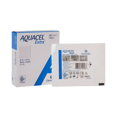 ConvaTec Aquacel Extra Gelling Fiber Wound Dressing, Square Sterile - 420671 - LL Medico