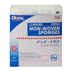 Dukal Nonwoven Sponge, Non-Sterile, 2" x 2", 4-Ply - 7444 - LL Medico