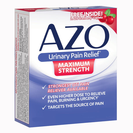 AZO Urinary Pain Relief Maximum Strength Tablets, 99.5 mg, Phenazopyridine Hydrochloride - 787651122533 - LL Medico