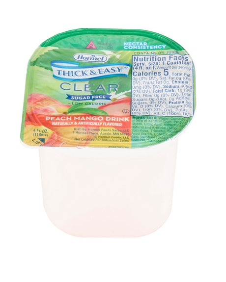 Thick-It Thick & Easy Clear Thickened Beverage, Peach Mango, Nectar Consistency, 4 oz