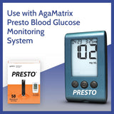 AgaMatrix WaveSense Presto Blood Glucose Test Strips, 100 Count