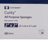 Cardinal Health Curity Sterile Nonwoven Sponge, 2 x 2 Inch, Four-Ply