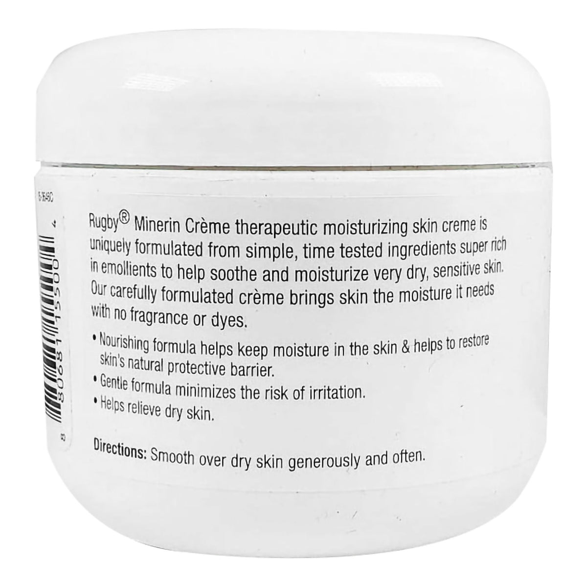 Rugby Minerin Therapeutic Moisturizing Crème, Fragrance-Free, 4 oz Jar