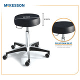 Exam Stool McKesson Without Backrest Pneumatic Height Adjustment 5 Casters Black