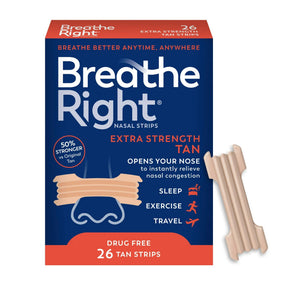 Breathe Right Nasal Strips, Extra Strength, Relieves Nasal Congestion - 81007180002 - LL Medico