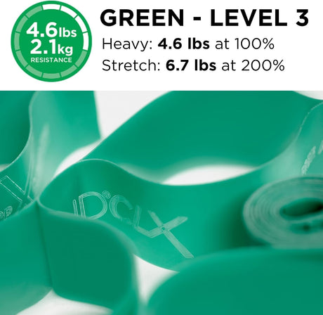 TheraBand Exercise Resistance Band, Non-Latex, Green, Heavy, 4" x 25 Yard