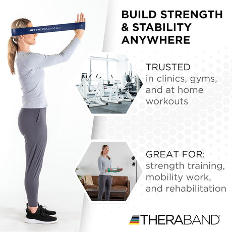 TheraBand Exercise Resistance Band, Blue, X-Heavy, 25 Yard