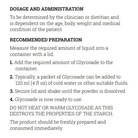 Glycosade Oral Supplement Powder, Unflavored, 60 Gram Packet